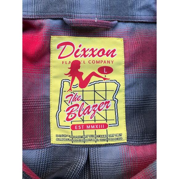 NWOT DIXXON Womens Black Grey Red The Blazer Pearl Snap Flannel Shirt Jacket - L - Picture 6 of 8